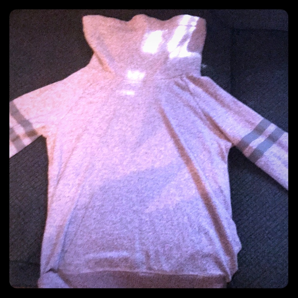 Long sleeve turtle neck sweater with hoodie